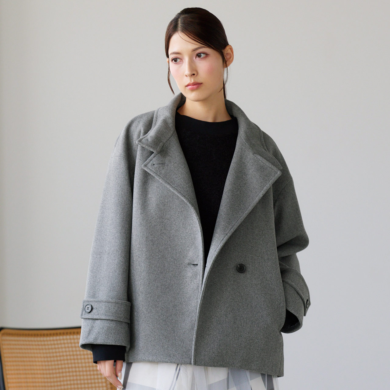 Filomo（フィローモ） スタンドカラーコート レディース ショート丈