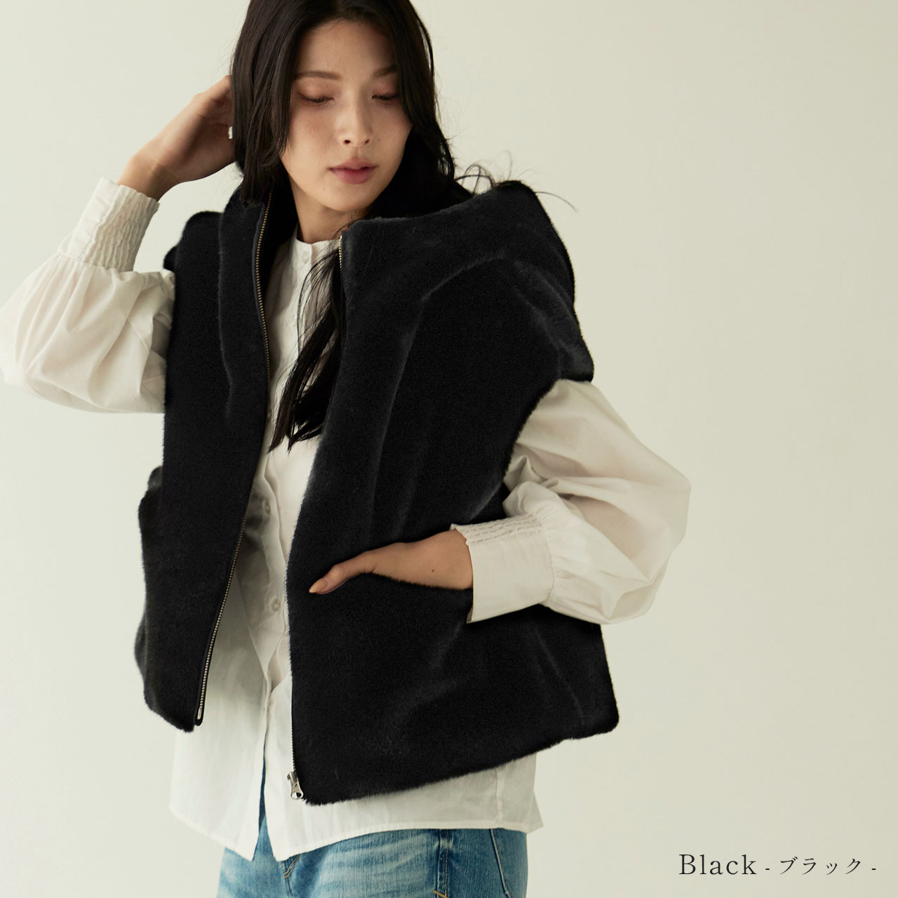 Filomo（フィローモ） フェイクファー ベスト ミンク調 レディース