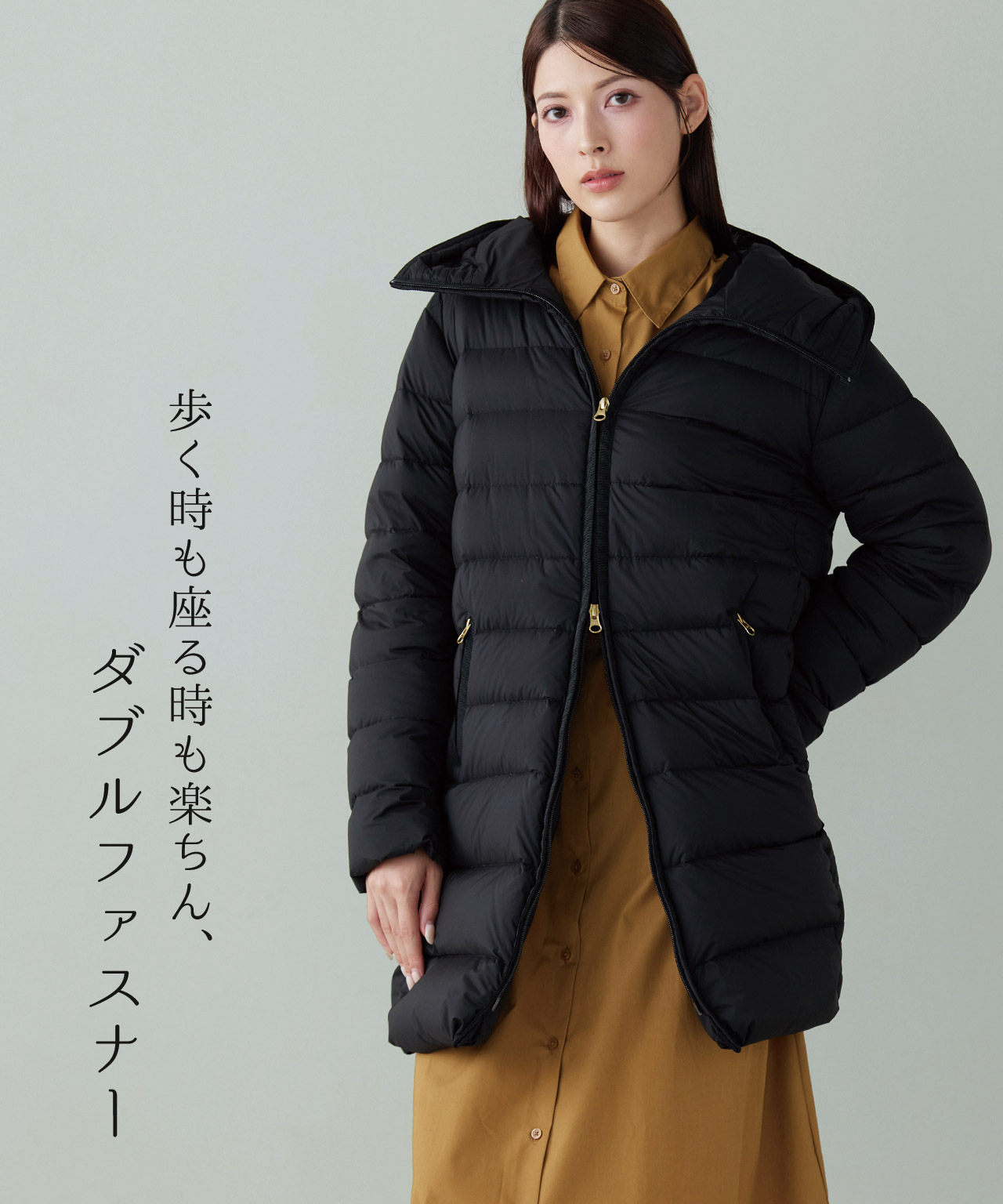 ダウンコート レディース 軽量 ダウン90% ハンガリーグース フード付き 冬 高品質 暖かい 高級 ダウンジャケット 大きいサイズ (08000353r) 【爆買!!】の画像
