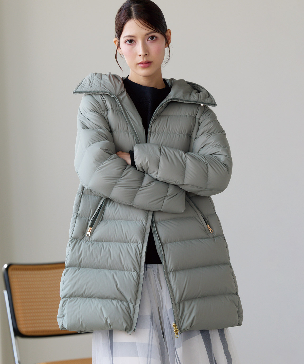 ダウンコート レディース 軽量 ダウン90% ハンガリーグース フード付き 冬 高品質 暖かい 高級 ダウンジャケット おしゃれ 通勤 通学 防寒 秋冬 ネイビー 黒 グレー アウター 大きいサイズ 50代 40代 30代 ギフト プレゼント 6F (08000353r) sankyo shokai（三京商会） [10%offクーポン]ダウンコート レディース