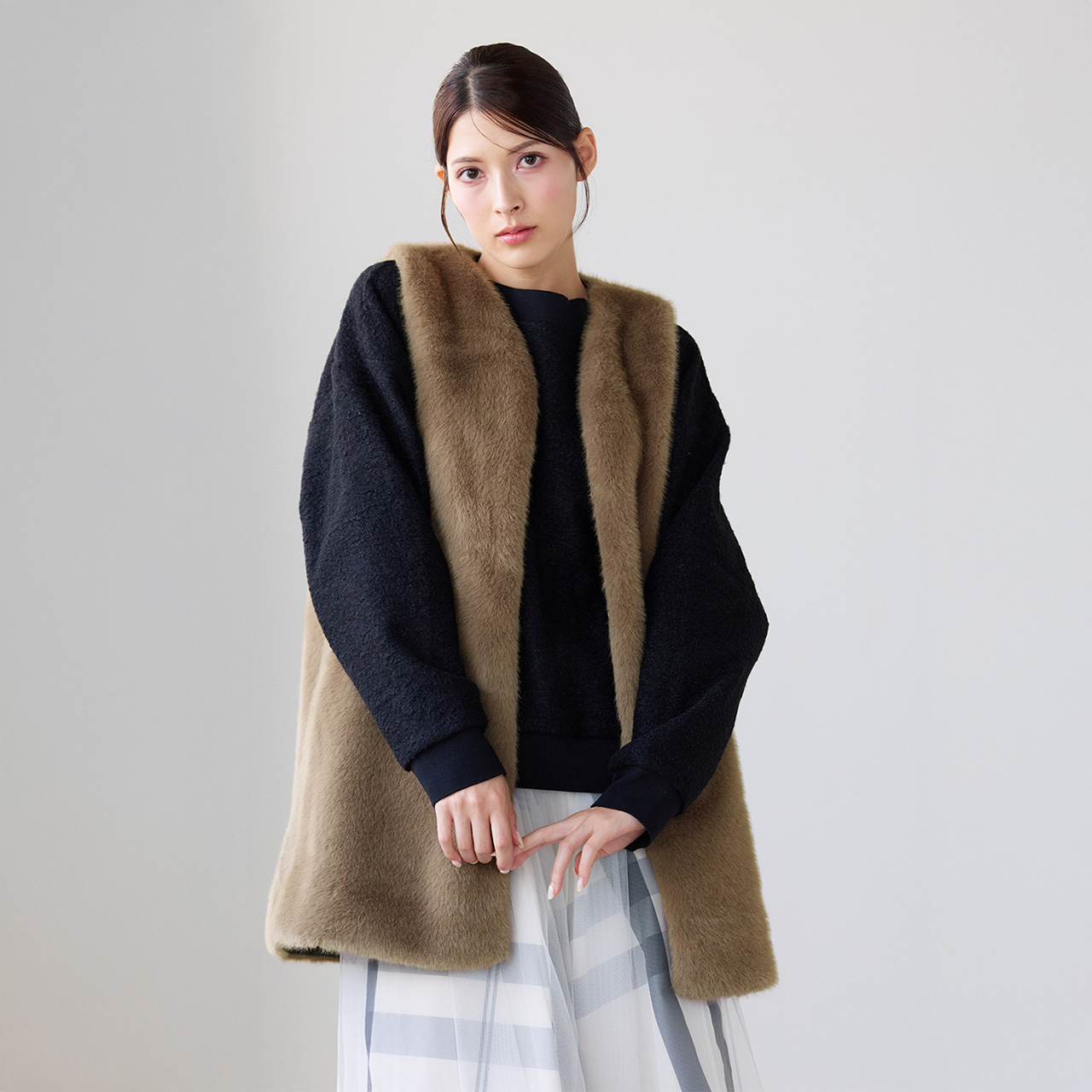 sankyo shokai（三京商会） ［期間限定価格］ミドル丈 フェイクファー