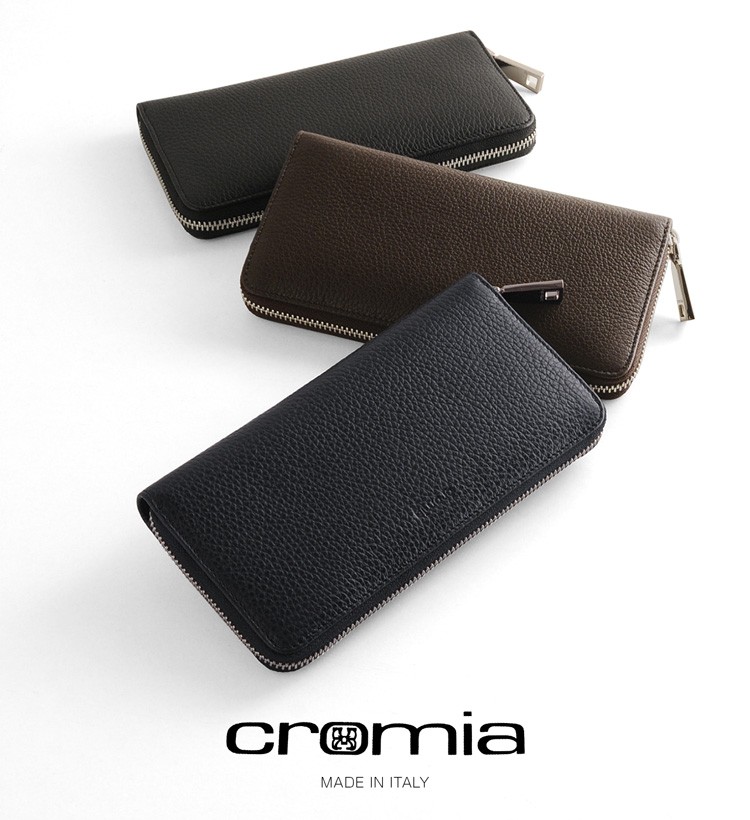 cromia クロミア 長財布 ラウンドファスナー イタリア製 sankyo shokai [期間限定価格][cromia] クロミア 牛革 長財布