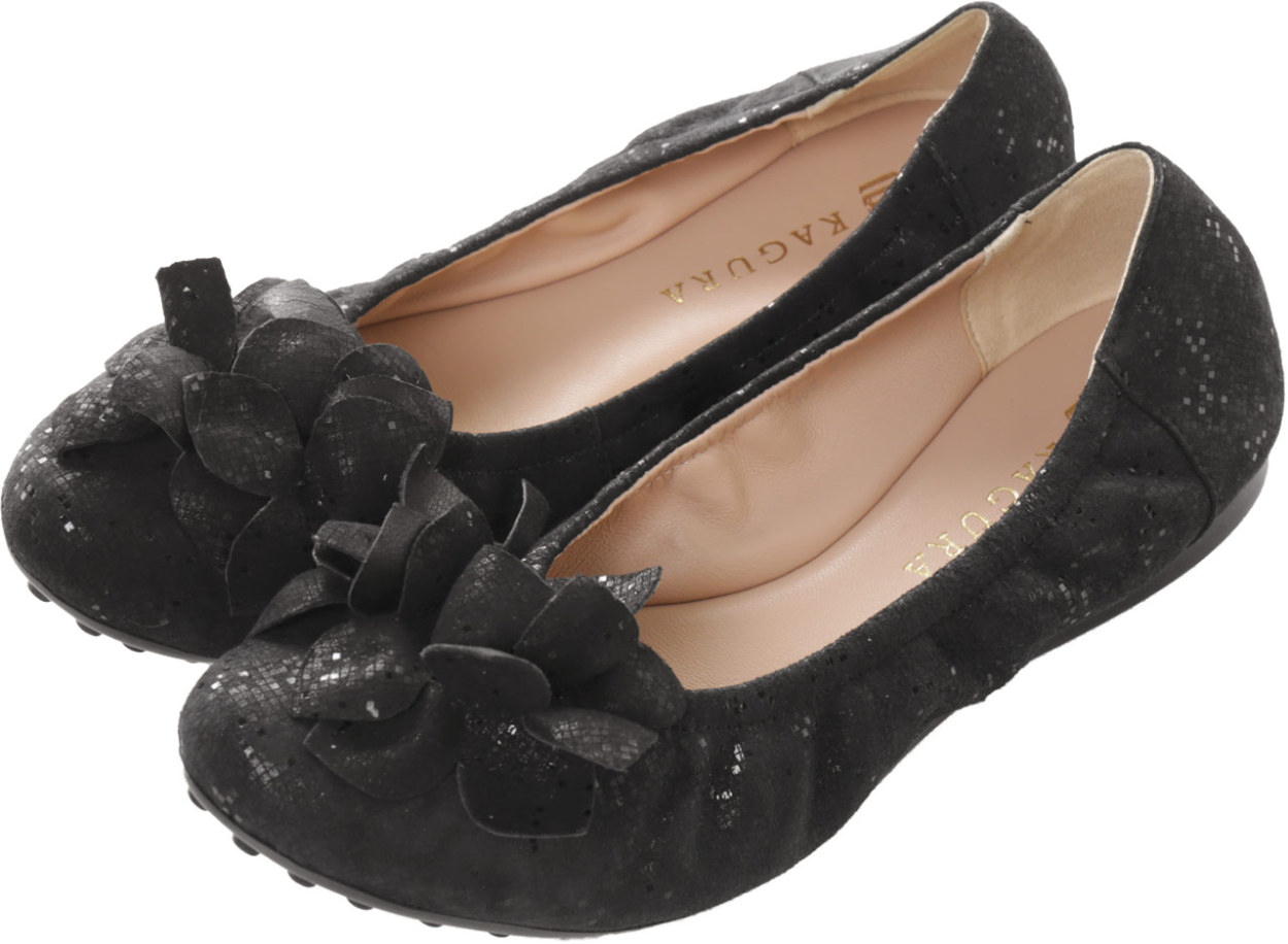 KAGURA（カグラ） バレエシューズ レディース フラワー パンプス