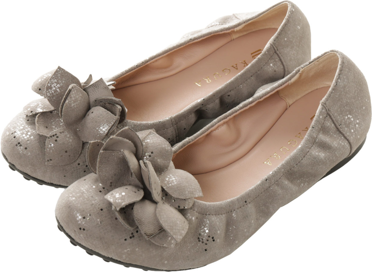 KAGURA（カグラ） バレエシューズ レディース フラワー パンプス