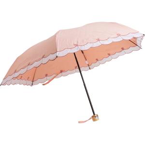 日傘 折りたたみ 晴雨兼用 綿 軽量  90%以上 UVカット 折りたたみ傘 日傘 撥水加工 2段 ...