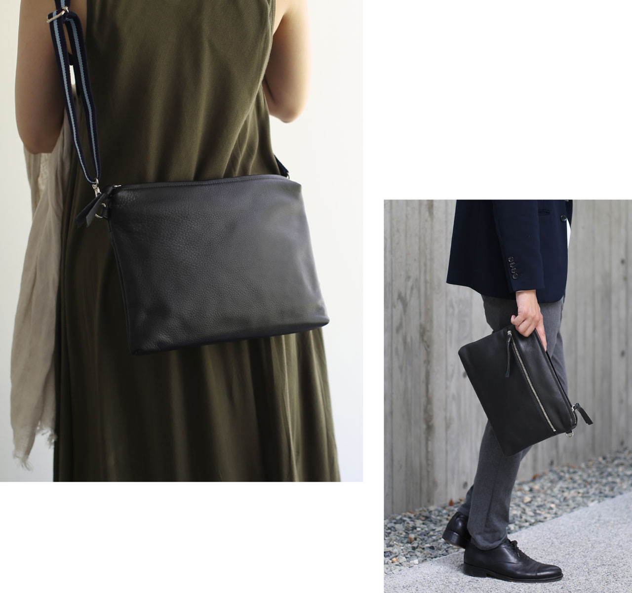 PRAIRIE 1957 サコッシュ レディース 本革 日本製 2way バッグ