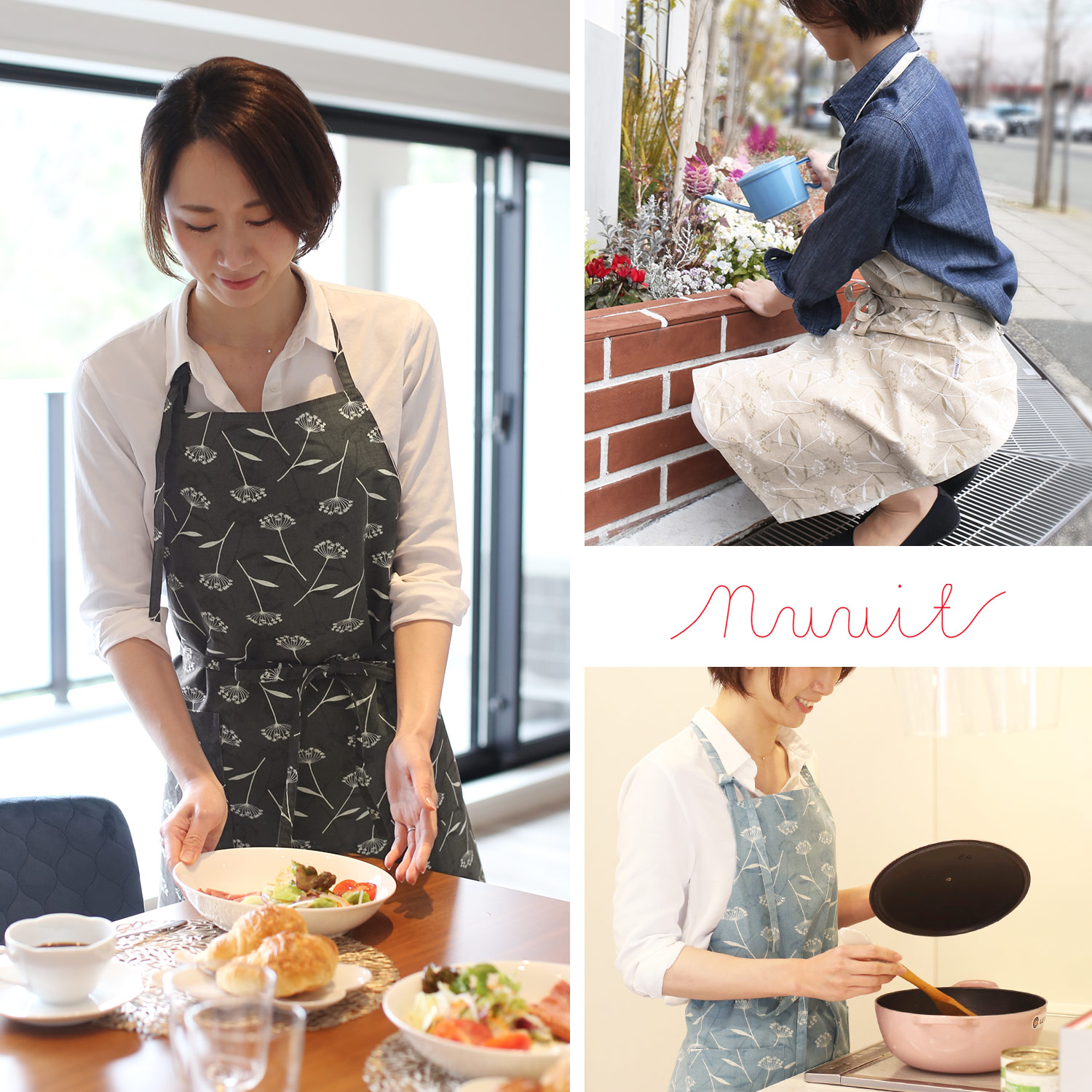 sankyo shokai（三京商会） エプロン ロング 前結び 日本製 コットン
