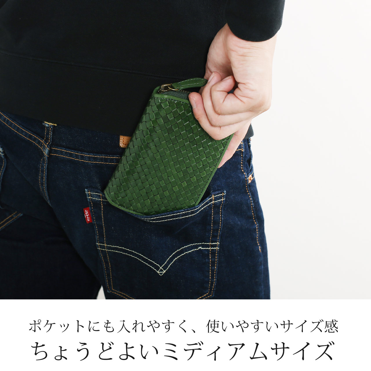 doob London（ドゥーブロンドン） ヌメ革 ラウンドファスナー 折財布