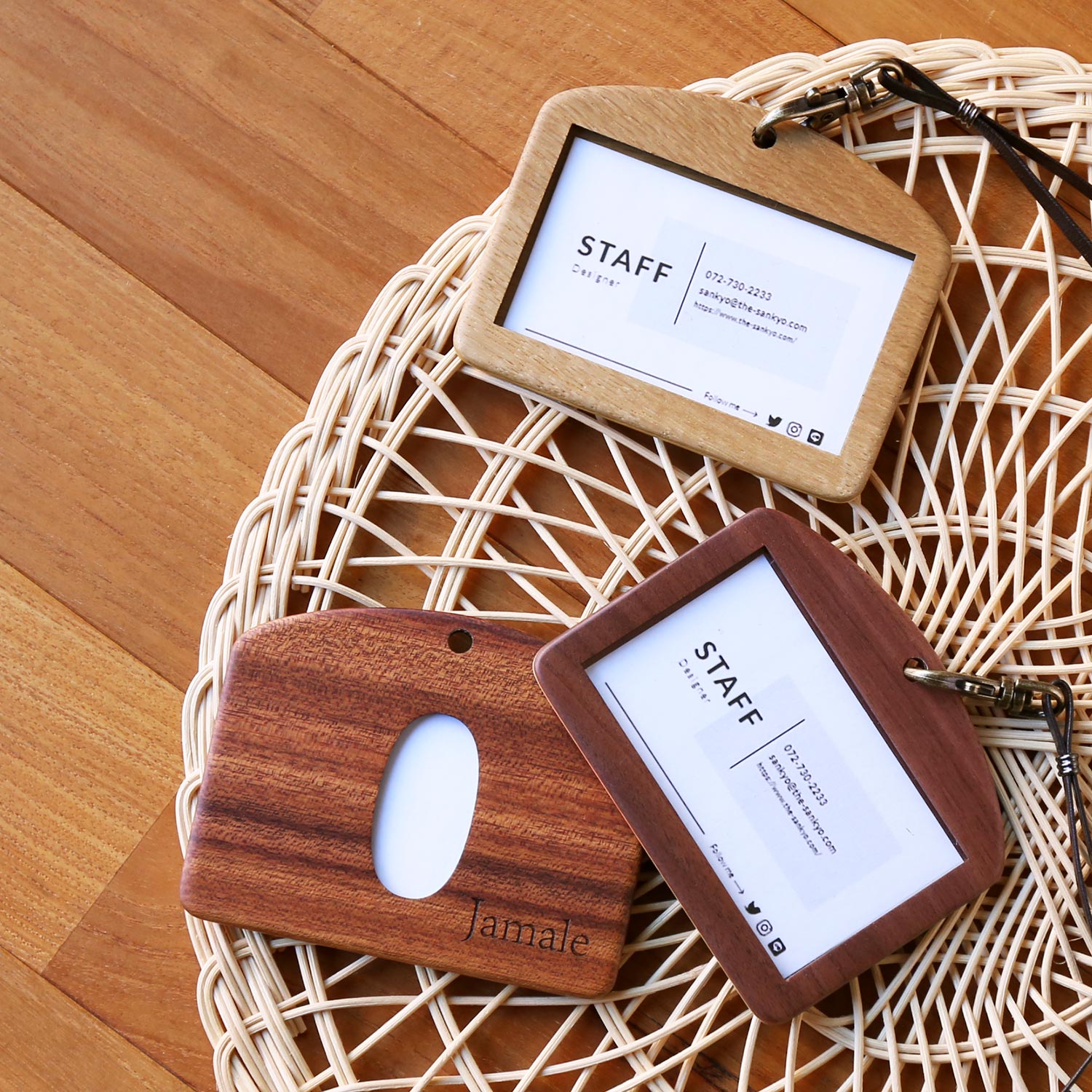 Jamale（ジャマレ） ＜爆買＞Jamale 天然木 IDカードケース 日本製