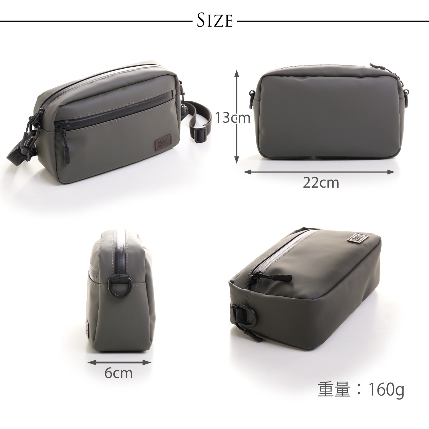 PRAIRIE 1957 PRAIRIE ボディバッグ メンズ 横型 耐水バッグ 防水