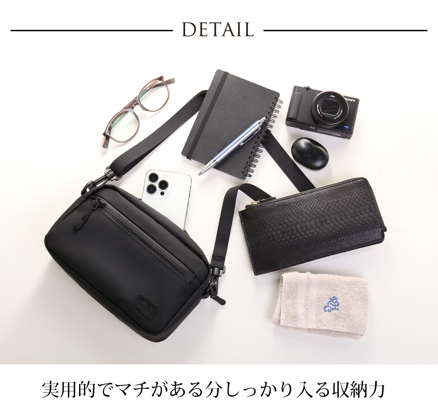 PRAIRIE 1957 PRAIRIE ボディバッグ メンズ 横型 耐水バッグ 防水