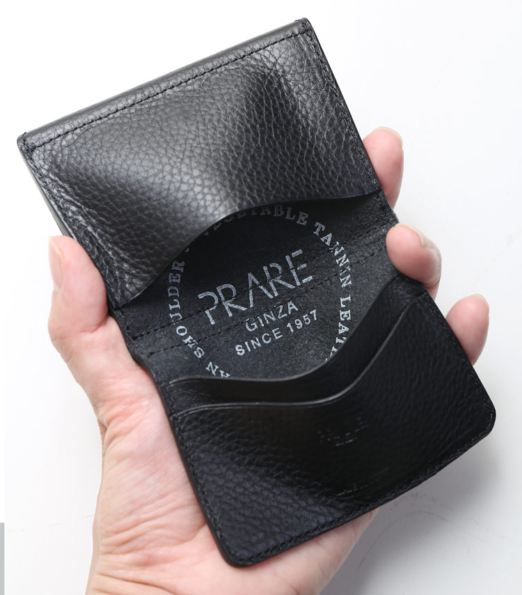 【日本製　未使用】PRAIRIE GINZA 二つ折り財布 BOXカーフ ヴェネチアン 二つ折り財布（小銭入れあり