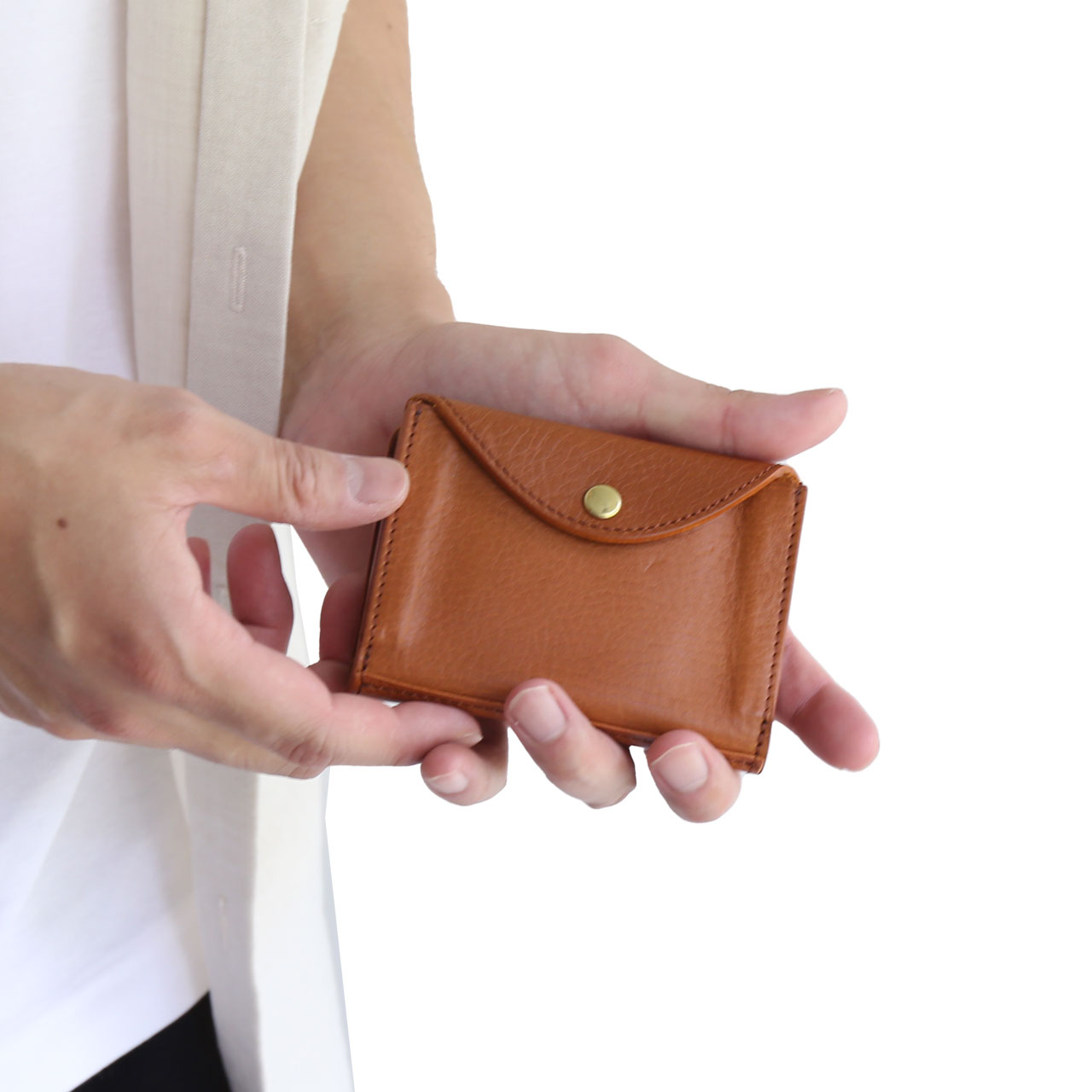 【日本製　未使用】PRAIRIE GINZA 二つ折り財布 BOXカーフ ヴェネチアン 二つ折り財布（小銭入れあり