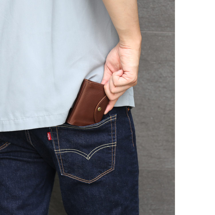 【日本製　未使用】PRAIRIE GINZA 二つ折り財布 PRAIRIE GINZA ベジタブル タンニン レザー 2つ折り ミニ財布