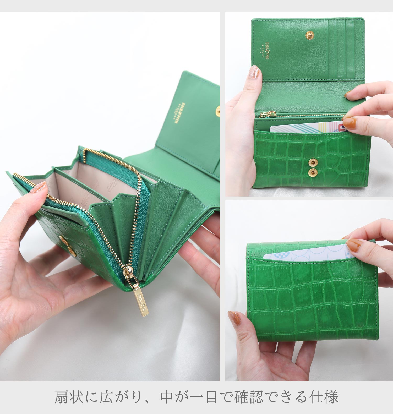 GOLD PFEIL 財布 レディース 二つ折り財布 ミディアム財布