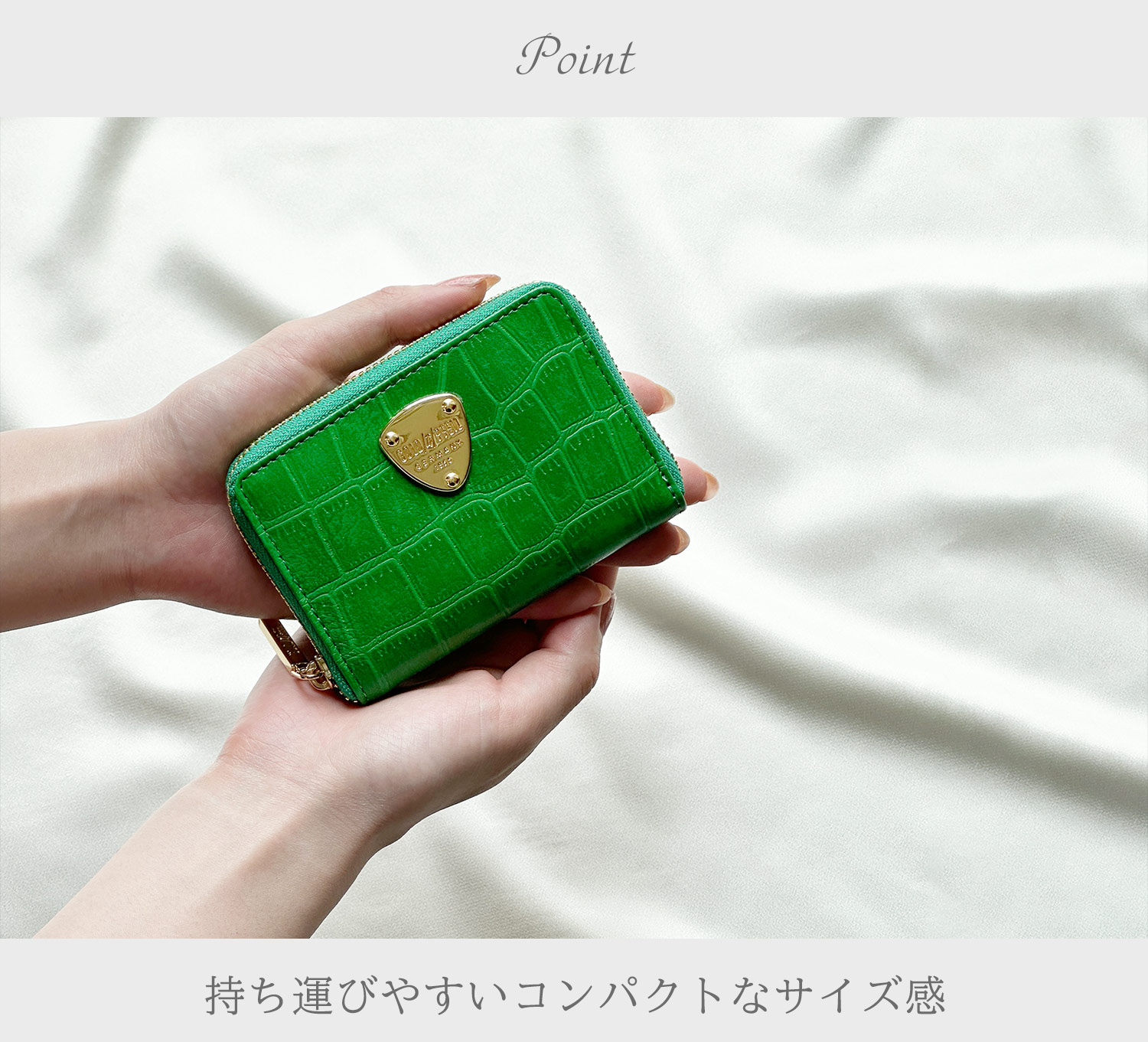 GOLD PFEIL 財布 レディース ミニ財布 レザー クロコ 型押し GOLD PFEIL 財布 レディース ミニ財布 レザー クロコ 型押し