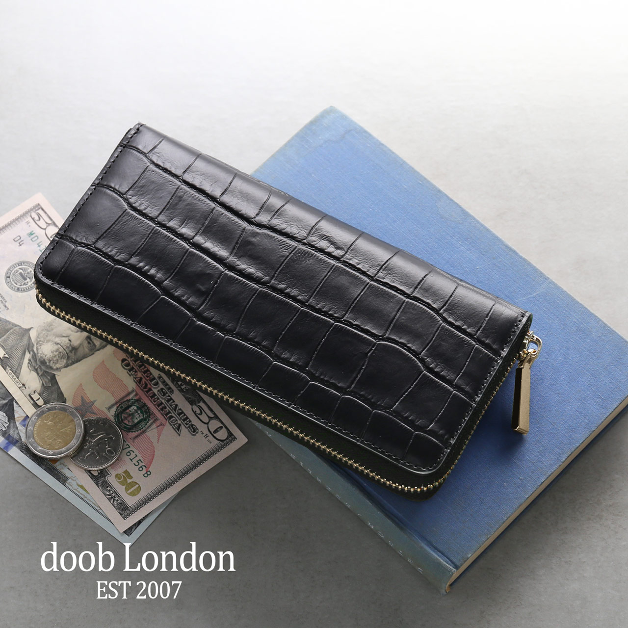 doob London クロコダイル 長財布 ラウンド doob London クロコダイル 長財布 ラウンド