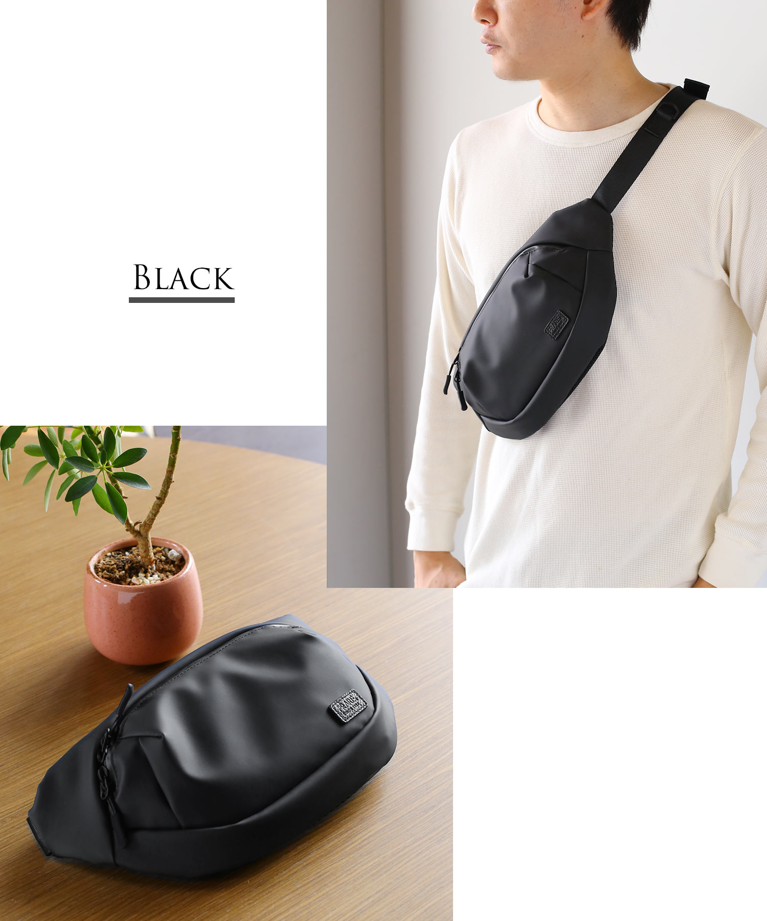 PRAIRIE 1957 ボディバッグ メンズ 横型 防水 斜め掛け アウトドア