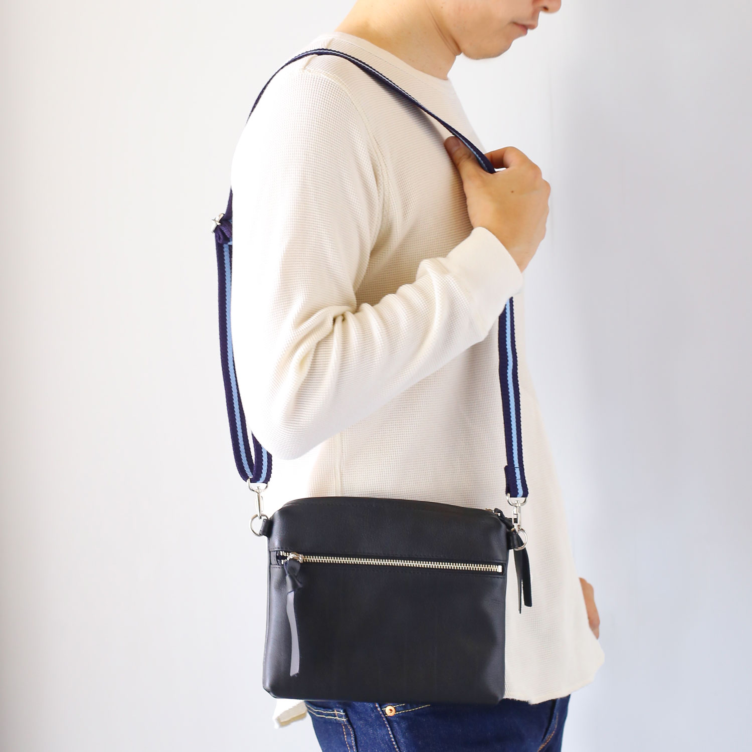 PRAIRIE 牛革 サコッシュ 2WAY 日本製 ショルダー バッグ カバン PRAIRIE 1957 牛革 サコッシュ 2WAY 日本製 本革 ブランド