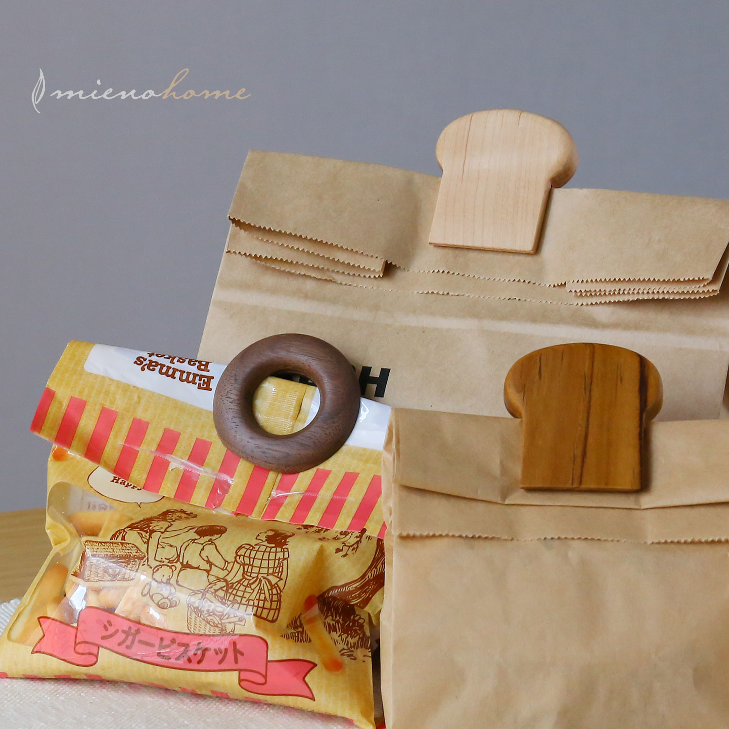 木製 マグネット クリップ 袋留め 袋とじ キッチン用品 磁石
