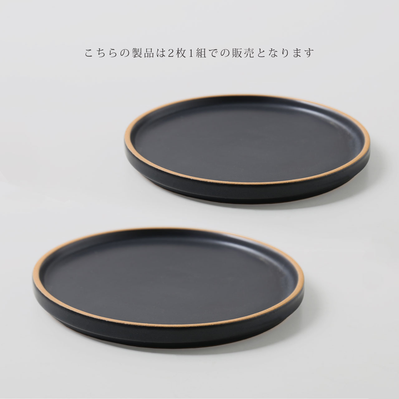 DONO フラットプレート L 美濃焼 2枚入り 皿 大皿 23.5cm 陶器 ワン