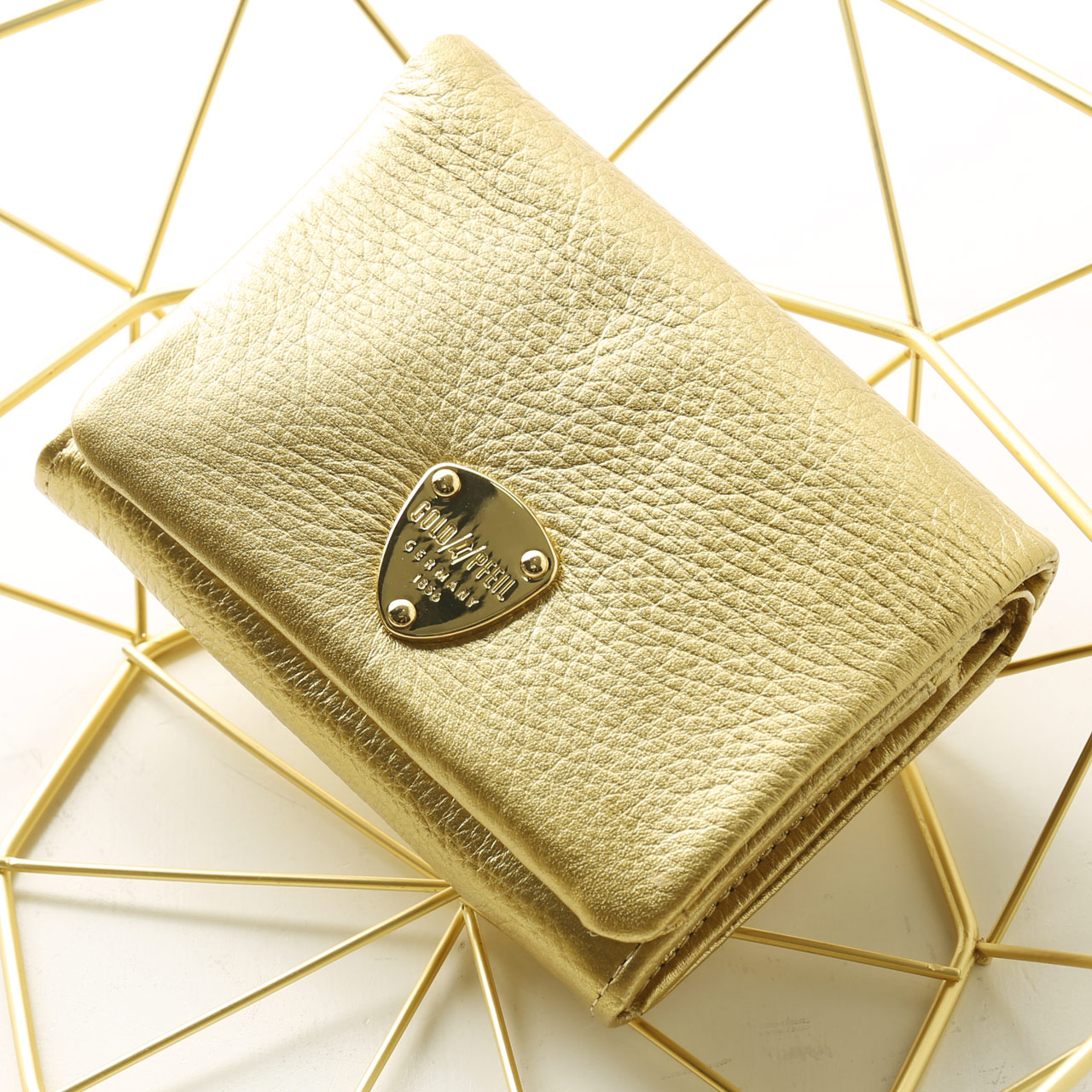 GOLD PFEIL（ゴールドファイル） コンパクト 折り財布 レディース 本革