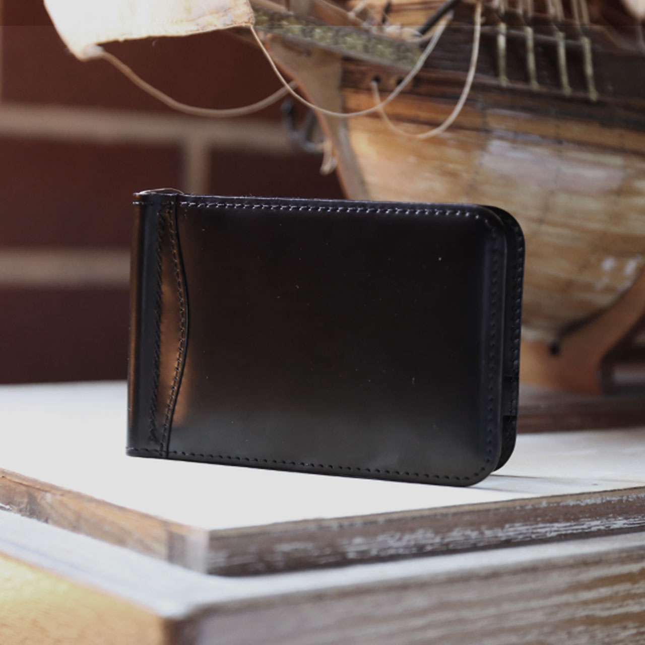 sankyo shokai（三京商会） コードバン マネークリップ メンズ 財布