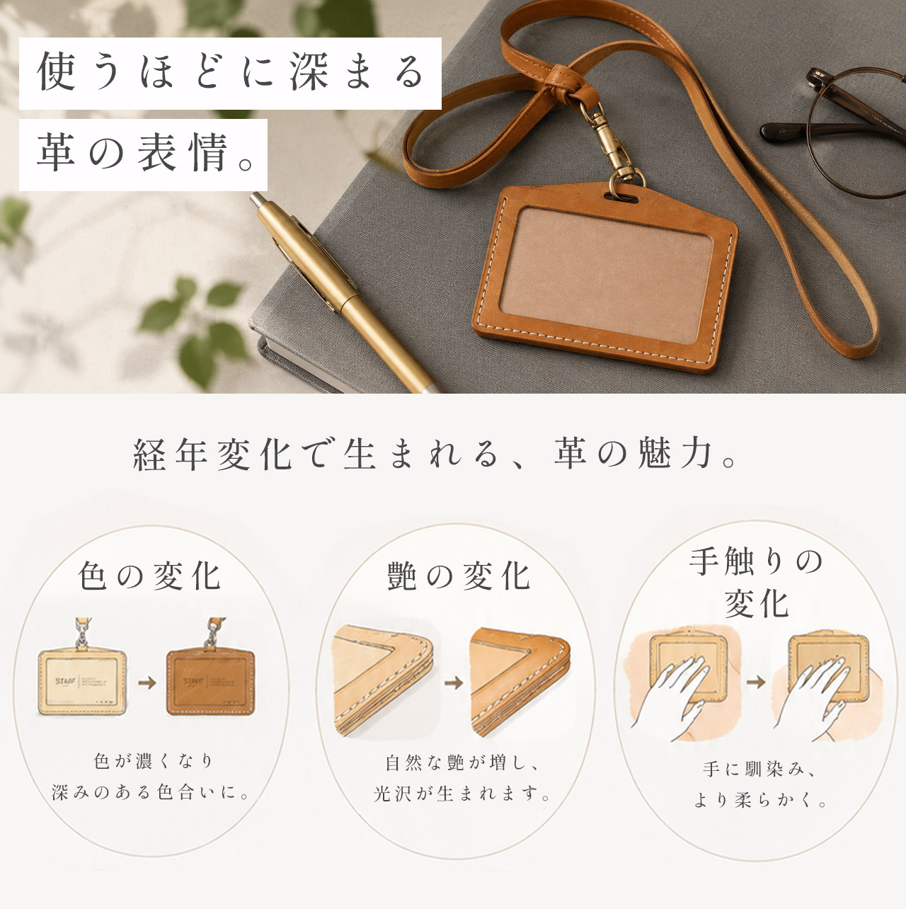 社員証ケース レザークラフト キット 本革 牛革 メンズ 初心者 簡単