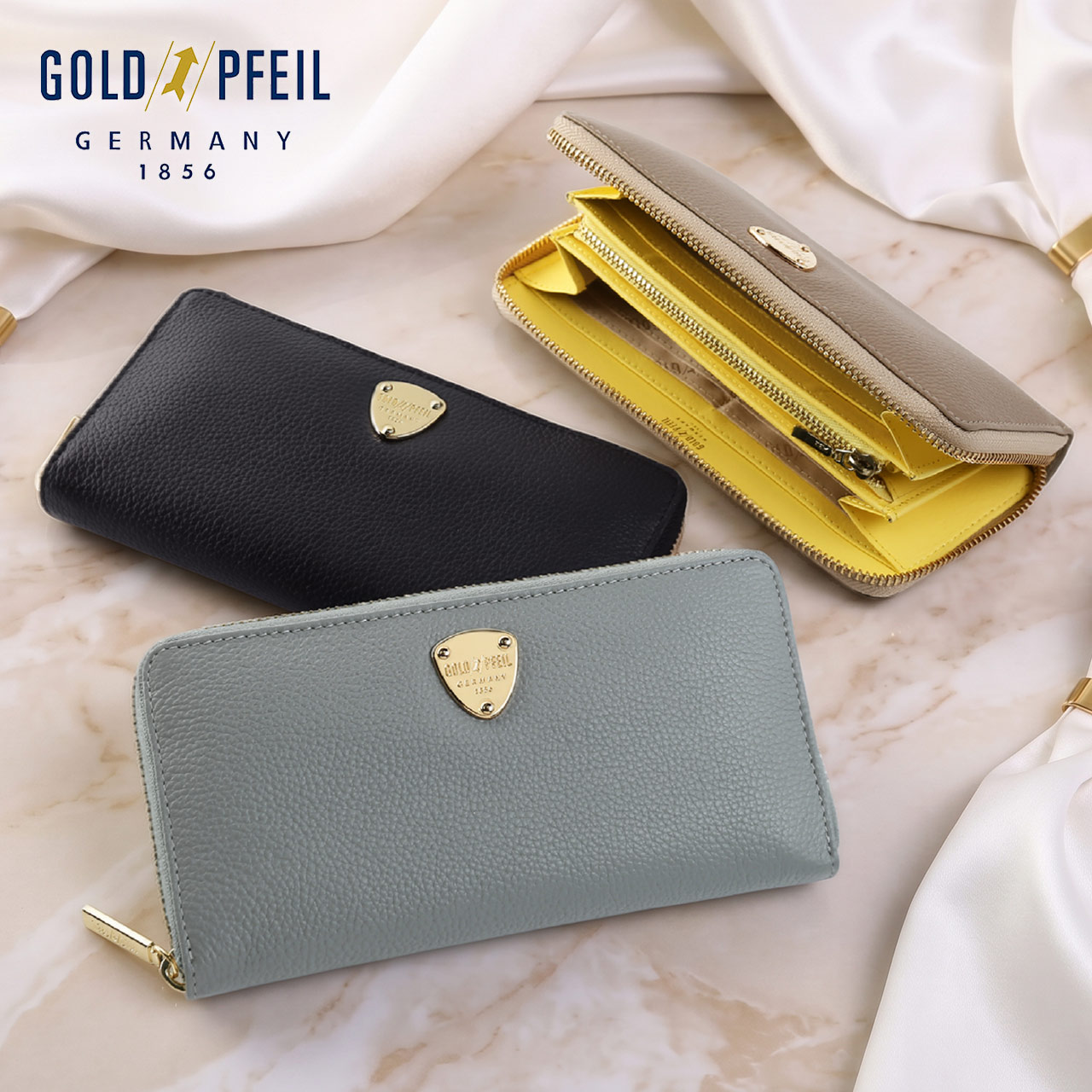 GOLD PFEIL（ゴールドファイル） 長財布 レディース ブランド 本革