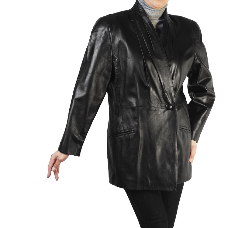 ラム ハーフ コート ブラック フリーサイズ : 2270-266r 