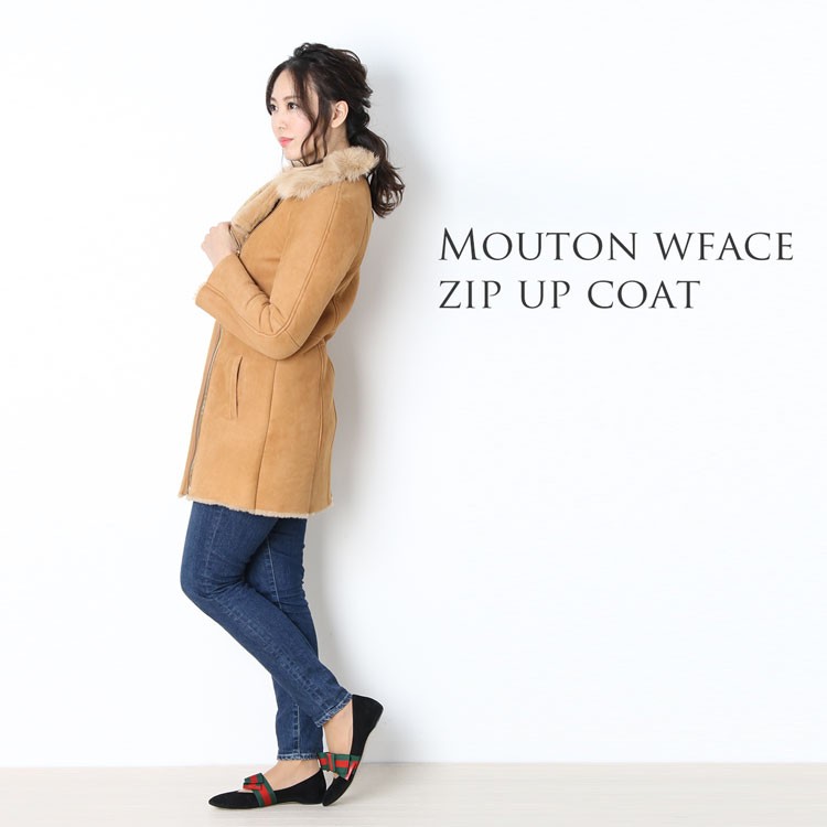 sankyo shokai（三京商会） 【1点限り】 ムートン Wフェイス ジップ