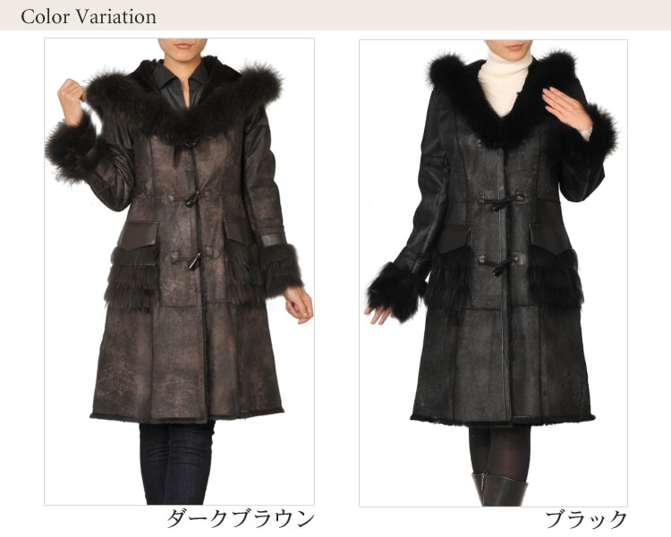ROTINY FUR✨毛皮　リアルファー　ロングコート　レザーベルト　光沢　希少 ROTINY FUR✨毛皮 リアルファー ロングコート レザーベルト 光沢 希少
