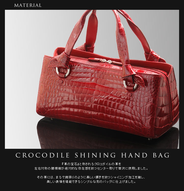 クロコダイルバッグ crocodile クロコダイル ハンドバッグ