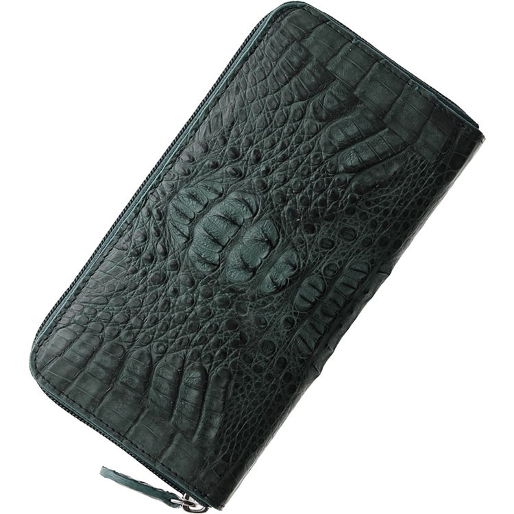 カイマン (頭) 長財布 マット加工 ラウンドファスナー レディース【ネコポスで送料無料】 sankyo shokai（三京商会） カイマン (頭) 長財布 マット加工 ラウンド