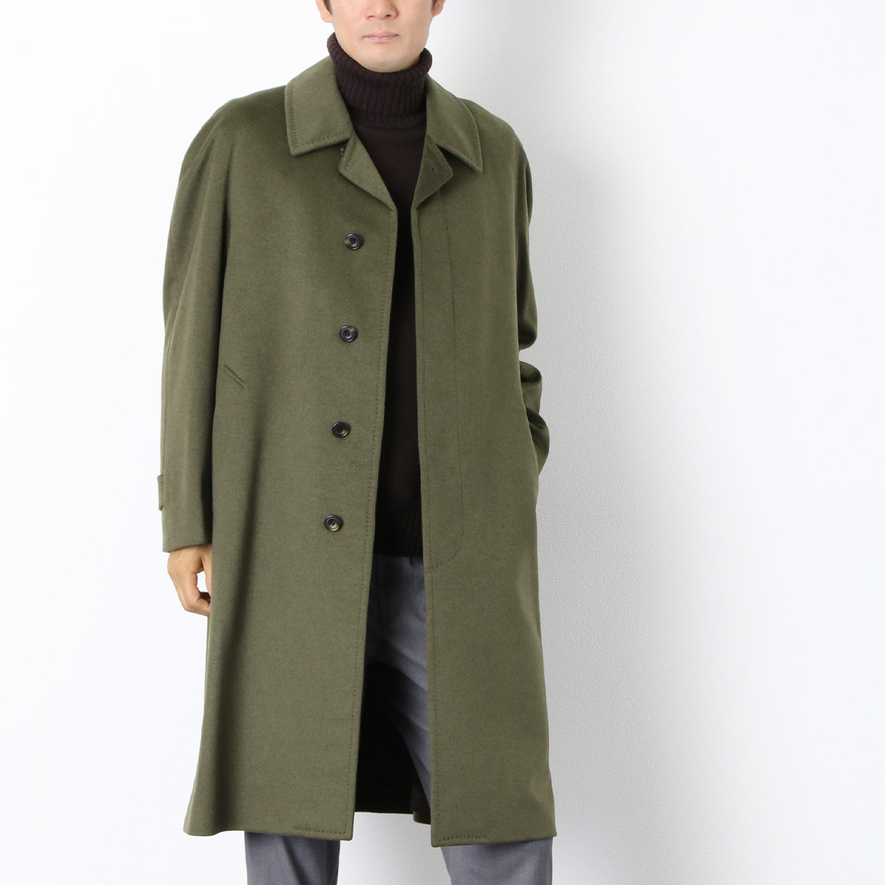 ささきくん様カシミヤ100% ステンカラーコート　超高級品 sankyo shokai（三京商会） 【10％クーポン】カシミヤ ステンカラー