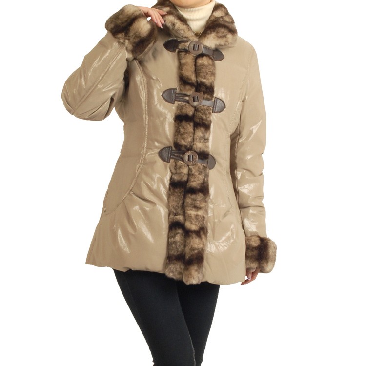 ダウンジャケットレッキスファートリミングブランド毛皮本皮革人気送別会(No.6604) sankyo shokai（三京商会） [10%offクーポン]ダウンジャケット