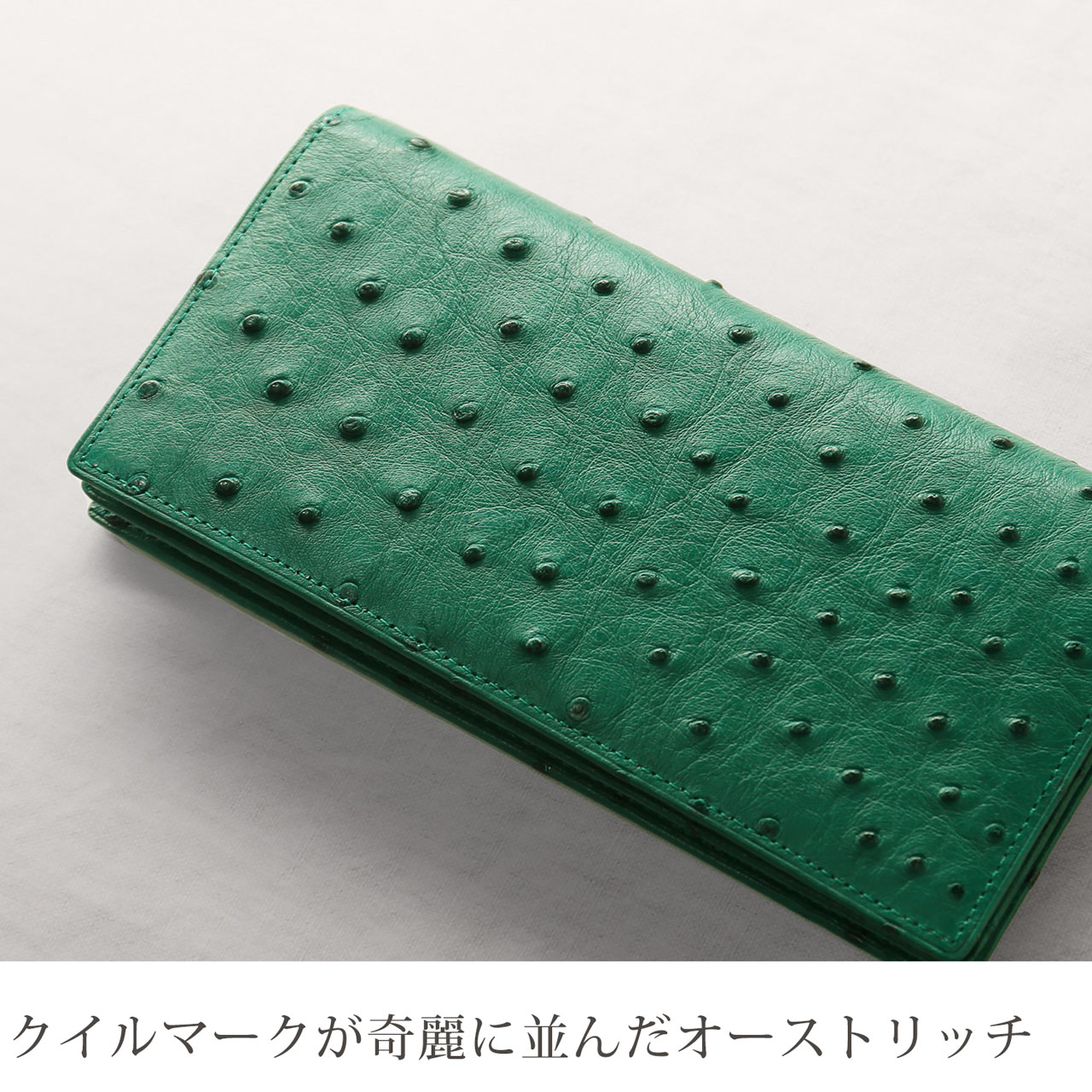 オーストリッチ メンズ 長財布 日本製 フルポイント 薄型 軽量 無双