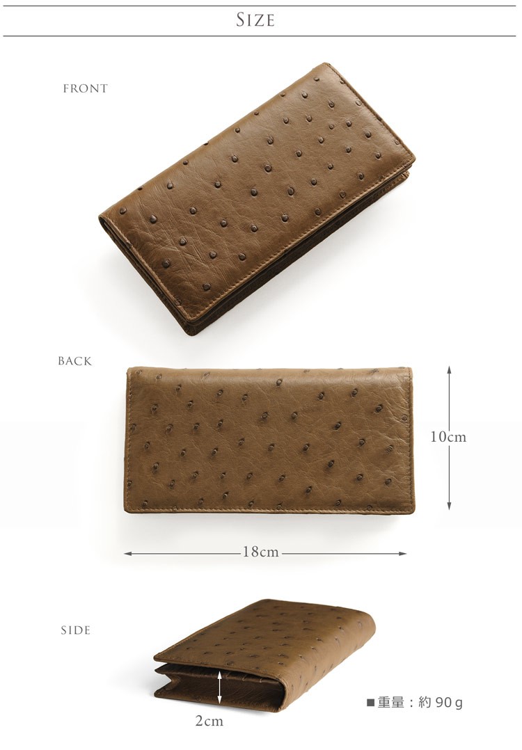 sankyo shokai（三京商会） オーストリッチ 長財布 メンズ フル