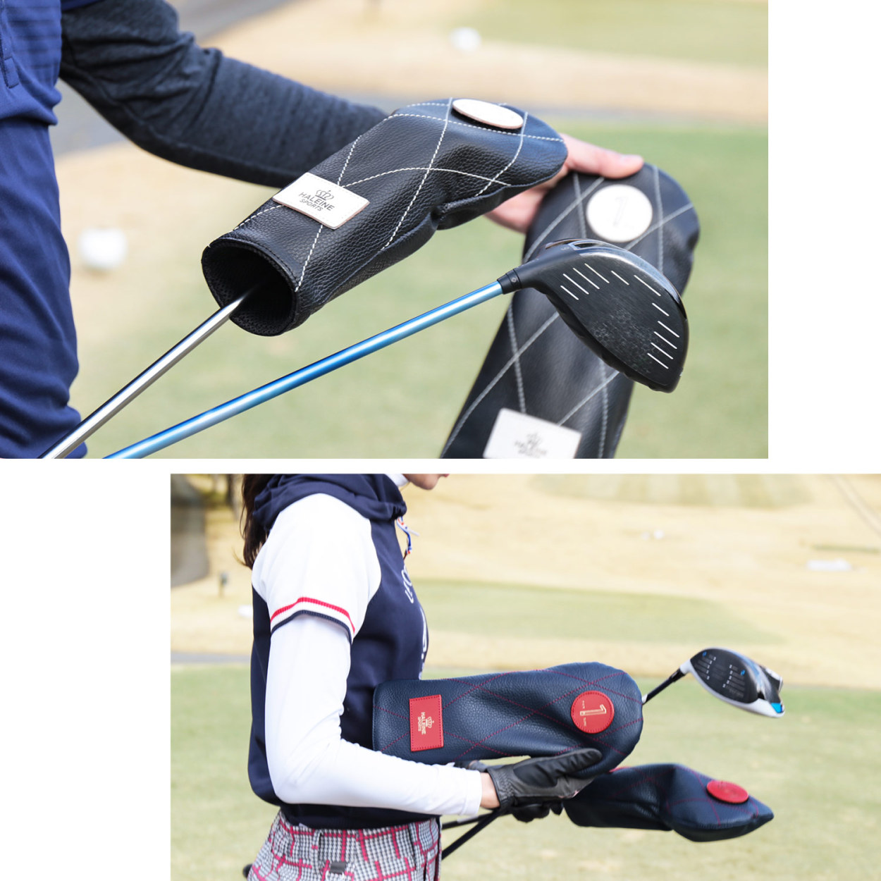 HALEINE SPORTS ゴルフ レザー ヘッドカバー ユーティリティ用 ブランド メンズ レディース ユニセックス 日本製 (07000423r)