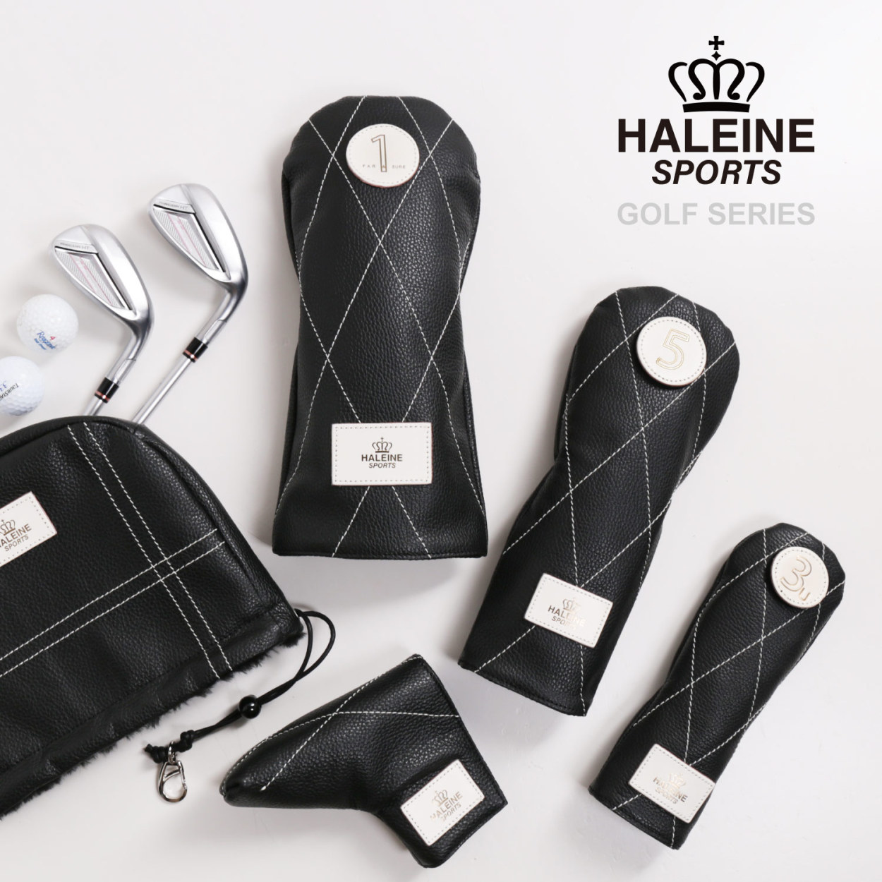 HALEINE SPORTS ゴルフ レザー ヘッドカバー パター用 ブランド メンズ レディース ユニセックス 日本製 (07000424r)｜j-white｜05