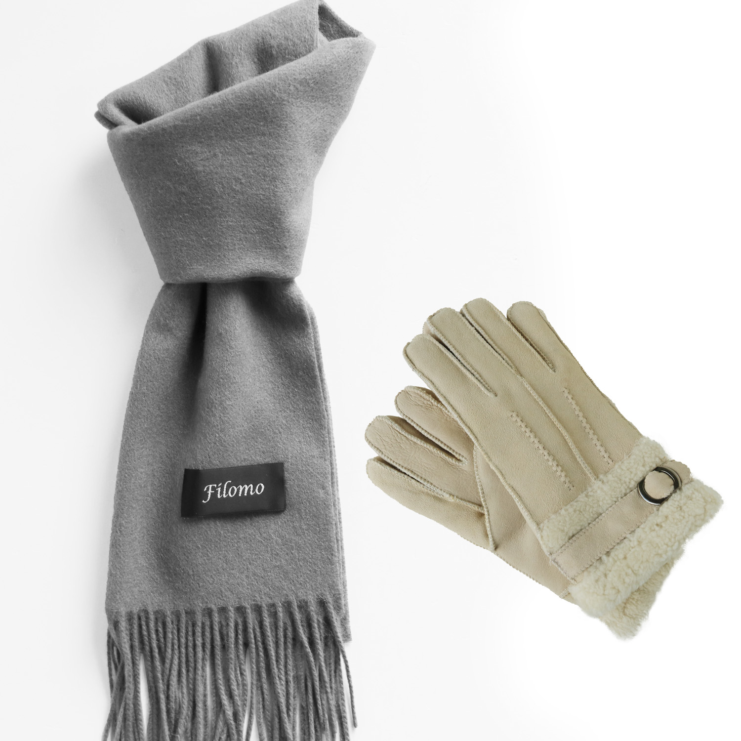 sankyo shokai（三京商会） カシミヤブレンドマフラー＆手袋 ギフト