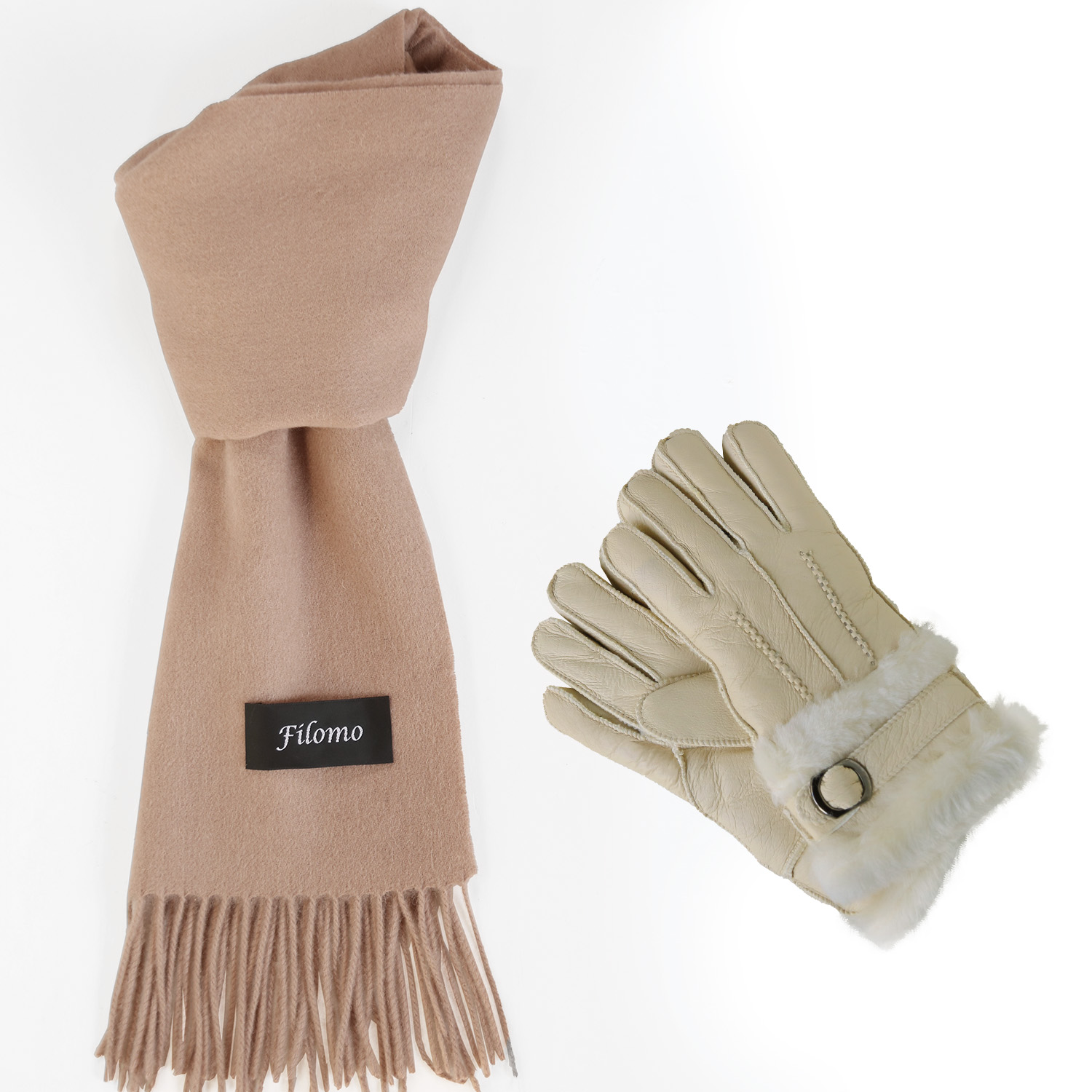 sankyo shokai（三京商会） カシミヤブレンドマフラー＆手袋 ギフト