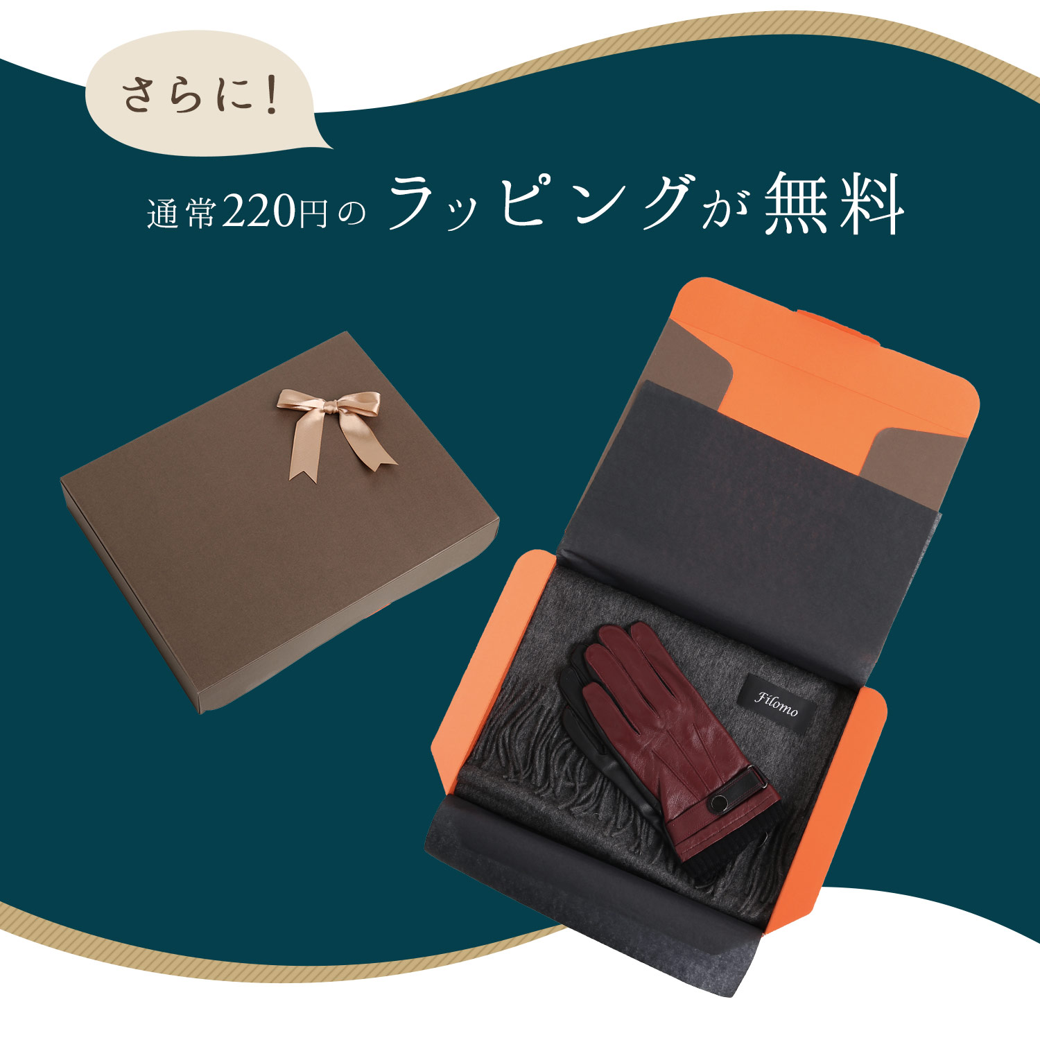sankyo shokai カシミヤ混マフラー＆手袋 ギフトセット メンズ