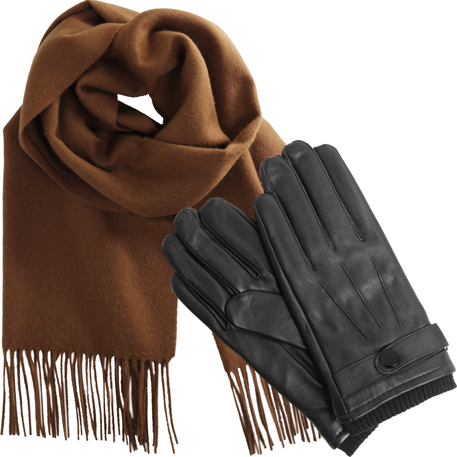 sankyo shokai（三京商会） カシミヤ混マフラー＆手袋 ギフトセット