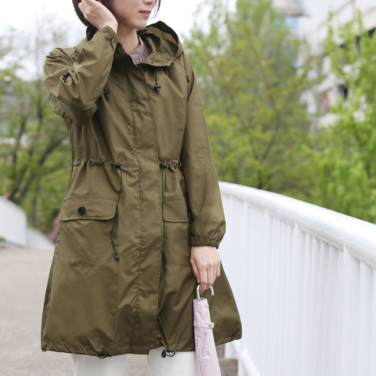 レインコート レディース 撥水 モッズ ユーティリティ コート