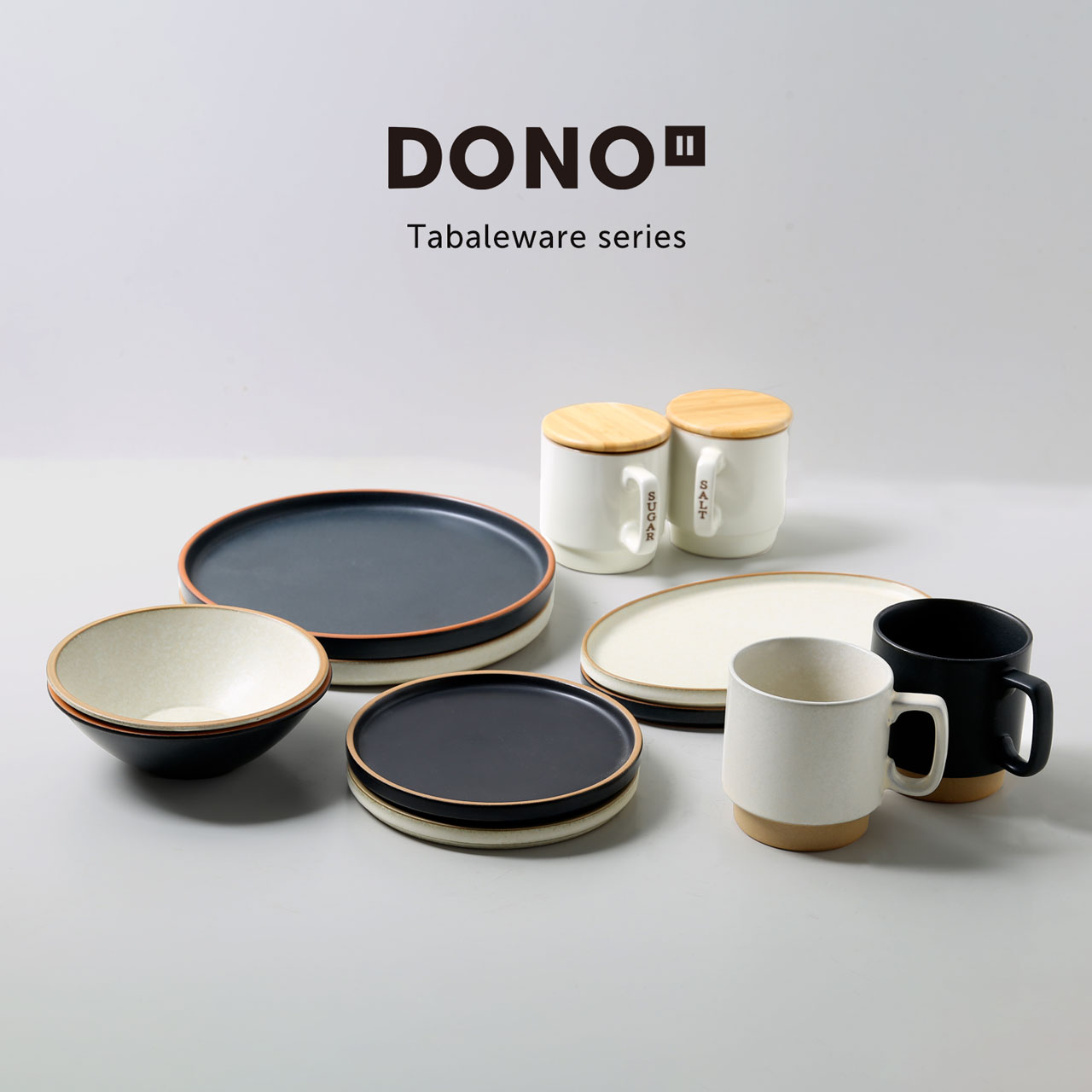 DONO フラットプレート L 美濃焼 2枚入り 皿 大皿 23.5cm 陶器 ワン