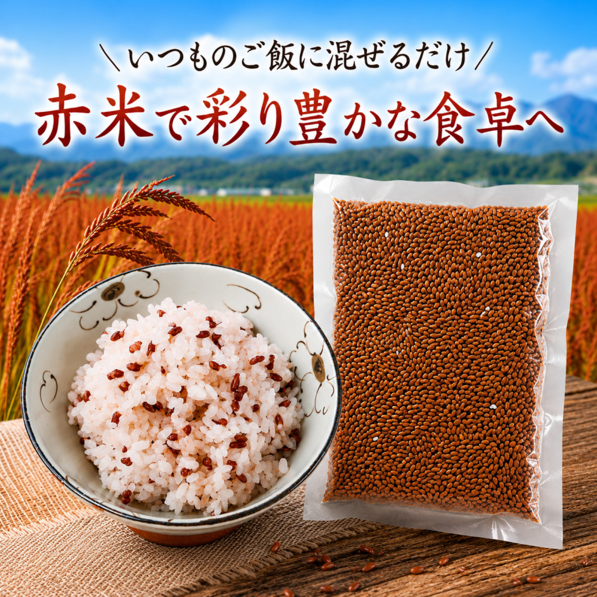 赤米 国産 R7年産 250g 送料無料 お試しサイズ 雑穀米 赤飯 混ぜる