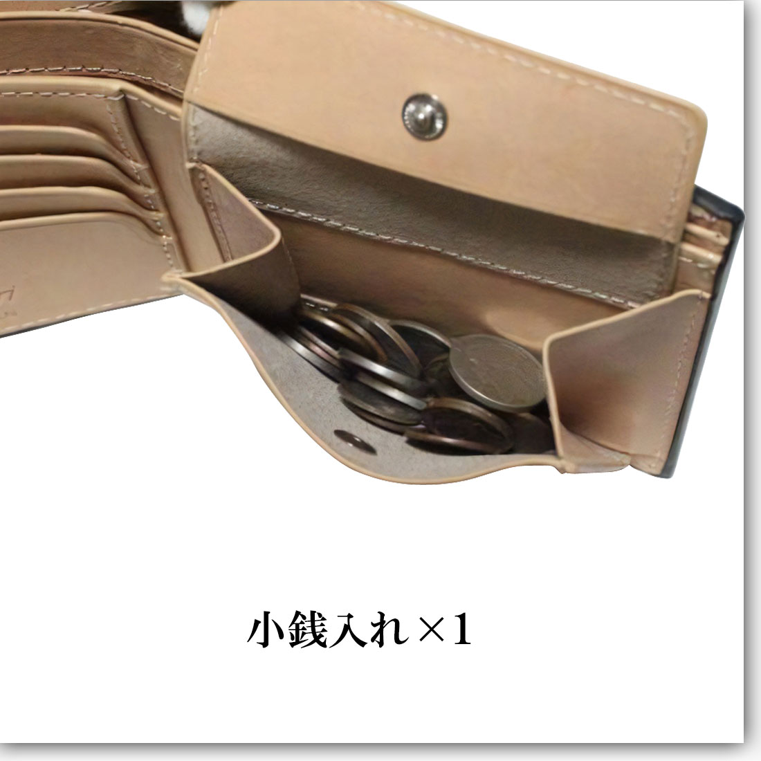 メンズ 二つ折り財布 本革 エグゼクティブ コードバン×牛革 ブラック