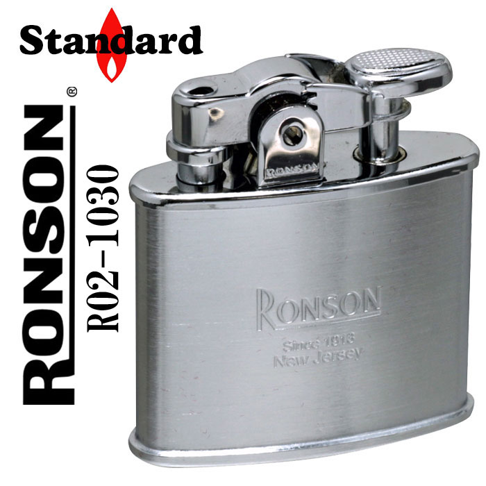 父の日：ロンソン ライター スタンダード RONSON Standard オイルライター R02-1030 クロームサテン 送料無料（ネコポス対応）