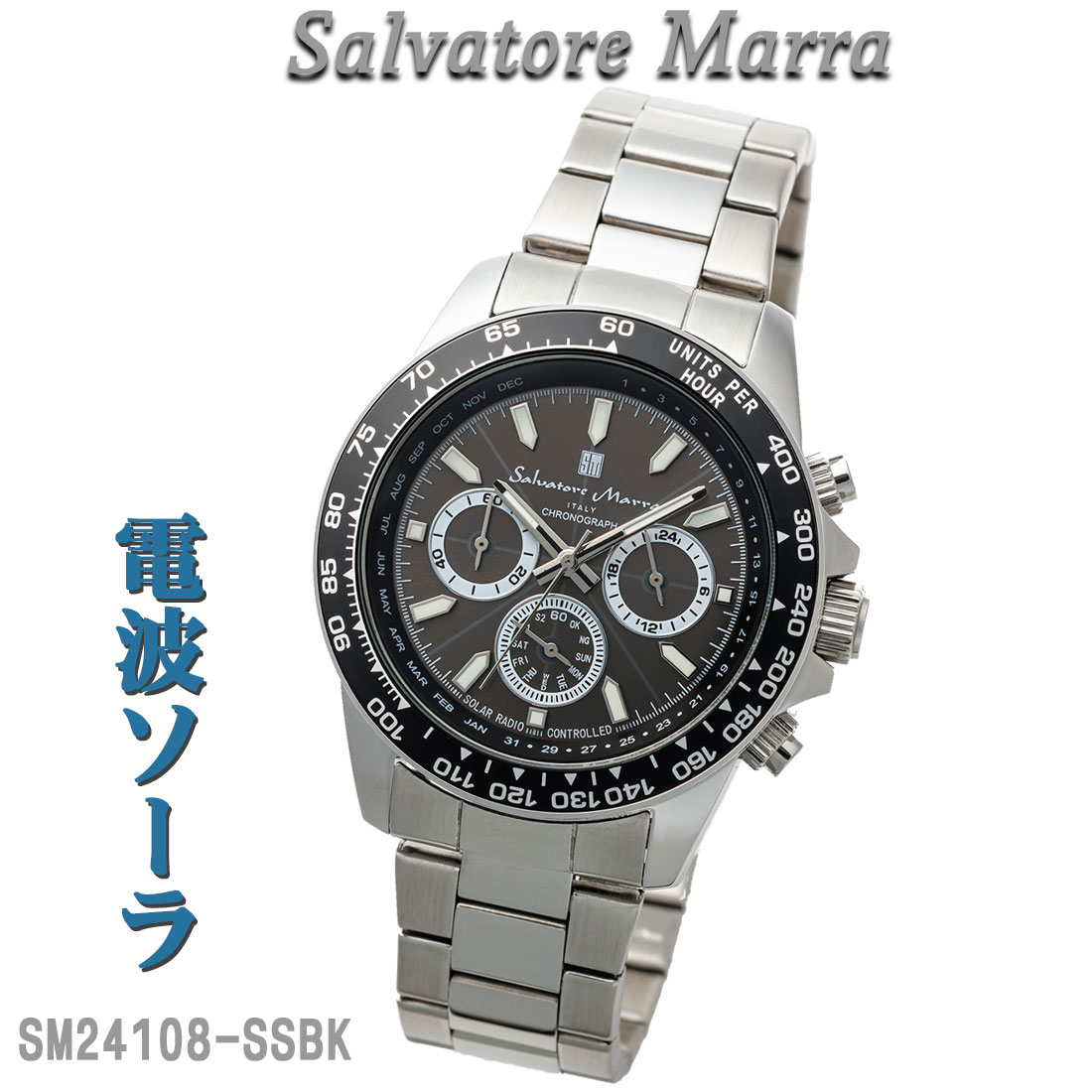 ӻץ Salvatore MarraۥХȡޡ ȥ顼ӻ 10  Υ  ᥿٥ SM24108-SSBK  ǰ ץ쥼 (̵)